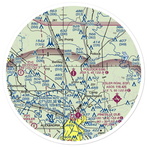 Pollock Municipal Airport (L66) VFR Sectional Sticker (30 mile)