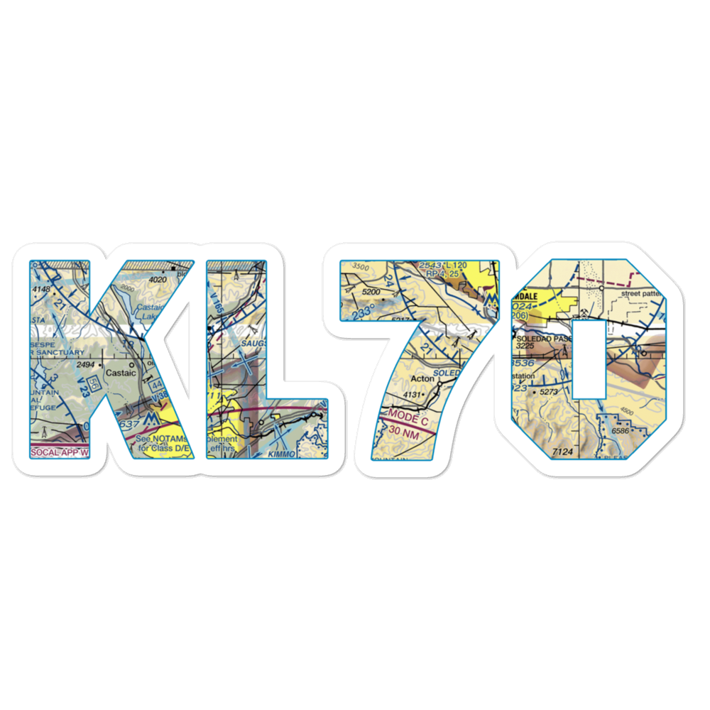 Agua Dulce Airpark (L70) VFR Sectional Sticker 