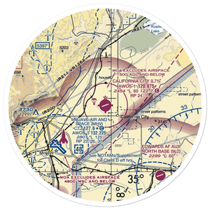 California City Municipal Airport (L71) VFR Sectional Sticker (30 mile)