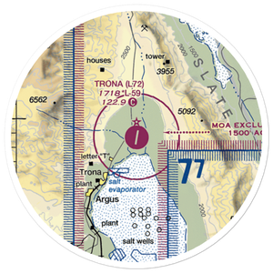Trona Airport (L72) VFR Sectional Sticker (20 mile)