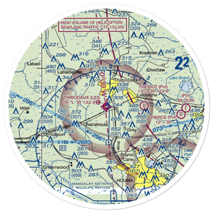 Thibodaux Municipal Airport (L83) VFR Sectional Sticker (30 mile)