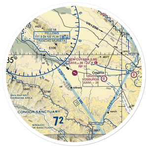 New Cuyama Airport (L88) VFR Sectional Sticker (30 mile)