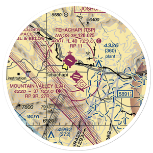 Mountain Valley Airport (L94) VFR Sectional Sticker (20 mile)