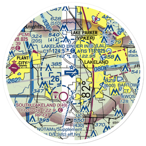 Lakeland Linder International Airport (LAL) VFR Sectional Sticker (20 mile)