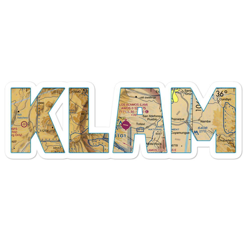 Los Alamos Airport (LAM) VFR Sectional Sticker 