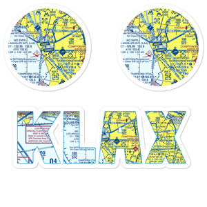 Los Angeles International Airport (LAX) VFR Sectional Sticker Pack