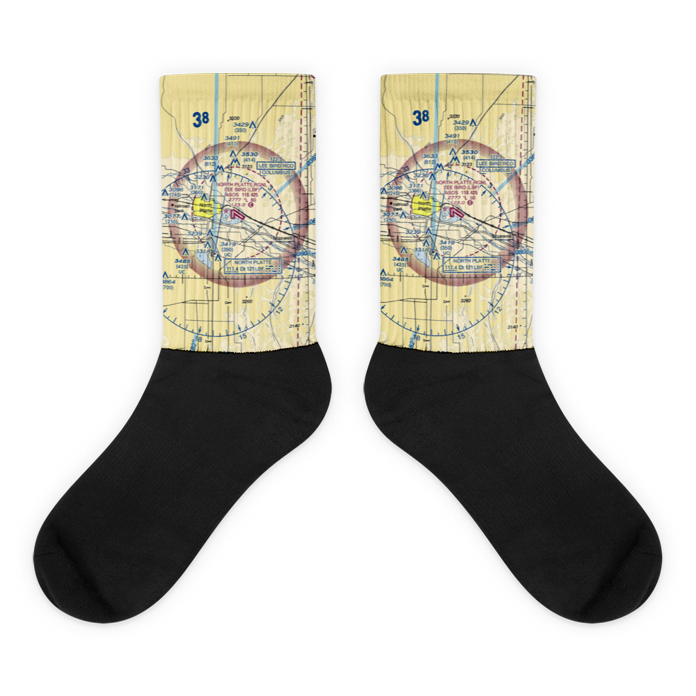 North Platte Regional Airport Lee Bird Field (LBF) VFR Sectional Socks 
