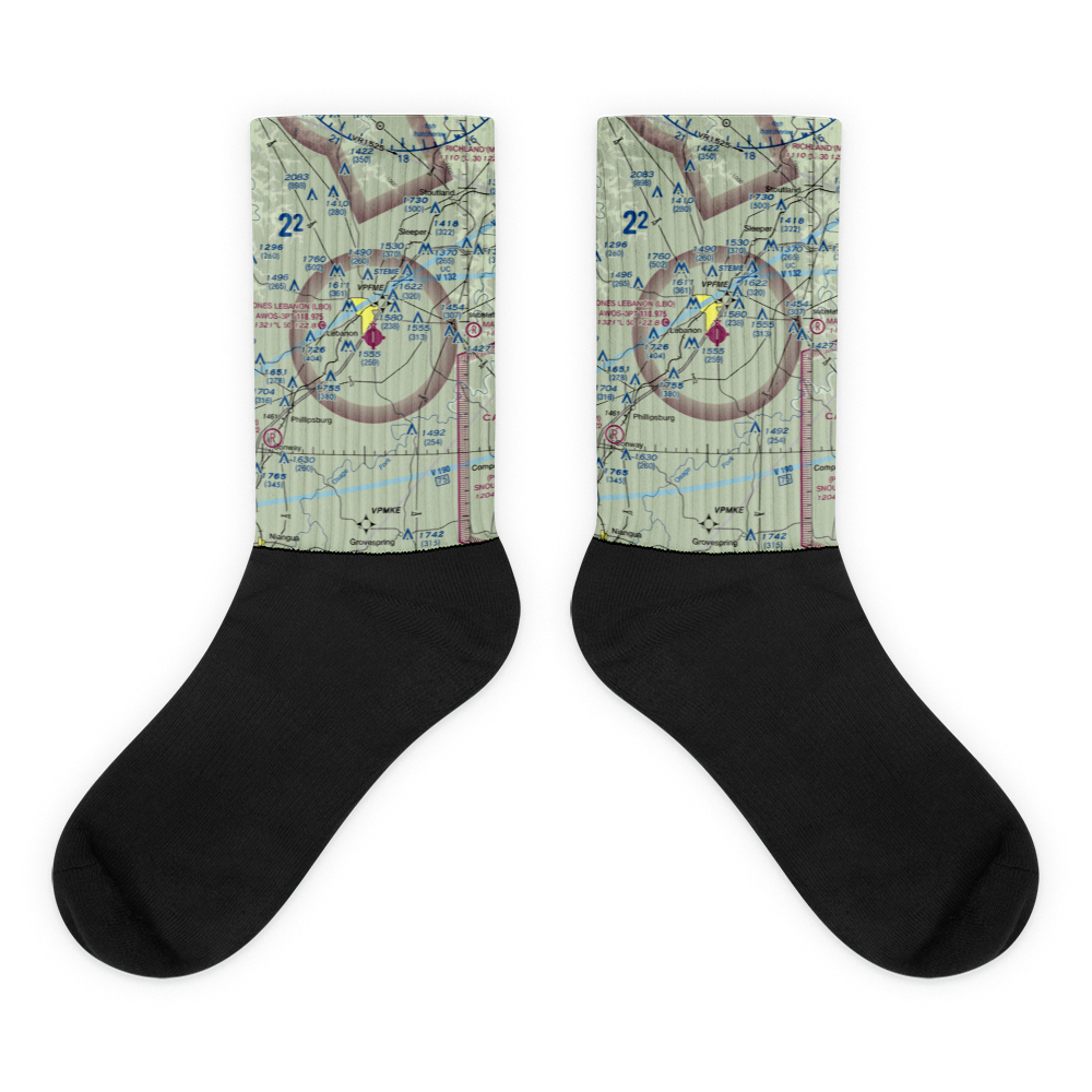 Floyd W. Jones Lebanon Airport (LBO) VFR Sectional Socks 
