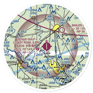 Texas Gulf Coast Regional Airport (LBX) VFR Sectional Sticker (20 mile)