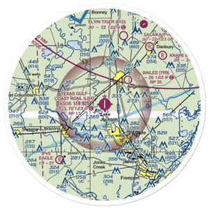 Texas Gulf Coast Regional Airport (LBX) VFR Sectional Sticker (30 mile)