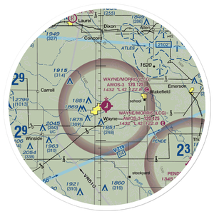 Wayne Municipal Airport (LCG) VFR Sectional Sticker (30 mile)