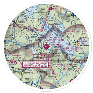 Laconia Municipal Airport (LCI) VFR Sectional Sticker (30 mile)