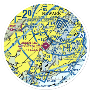 Linden Airport (LDJ) VFR Sectional Sticker (20 mile)