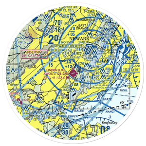 Linden Airport (LDJ) VFR Sectional Sticker (30 mile)