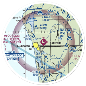 Mason County Airport (LDM) VFR Sectional Sticker (20 mile)