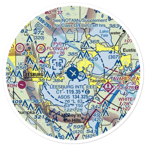 Leesburg International Airport (LEE) VFR Sectional Sticker (20 mile)