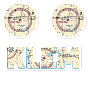 Lemmon Municipal Airport (LEM) VFR Sectional Sticker Pack