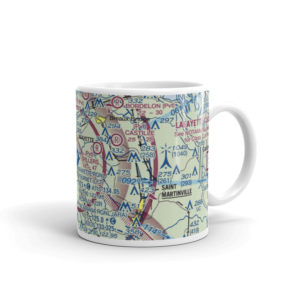 Lafayette Regional Airport (LFT) VFR Sectional  Mug 