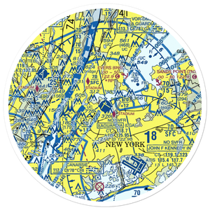 La Guardia Airport (LGA) VFR Sectional Sticker (30 mile)