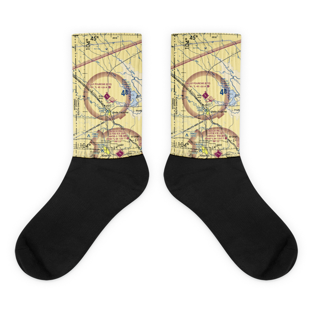 Belle Fourche Municipal Airport (EFC) VFR Sectional Socks 