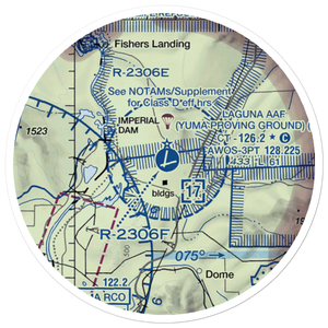 Laguna Army Airfield (LGF) VFR Sectional Sticker (20 mile)