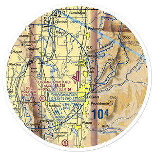 Logan-Cache Airport (LGU) VFR Sectional Sticker (30 mile)