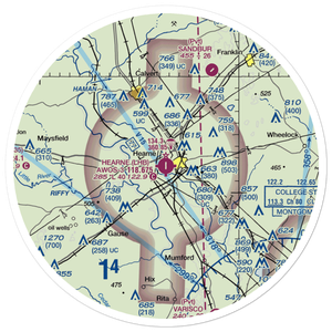 Hearne Municipal Airport (LHB) VFR Sectional Sticker (30 mile)
