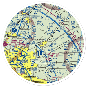 Arlington Municipal Airport (LHC) VFR Sectional Sticker (30 mile)