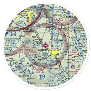 Fairfield County Airport (LHQ) VFR Sectional Sticker (30 mile)