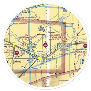 La Junta Municipal Airport (LHX) VFR Sectional Sticker (30 mile)