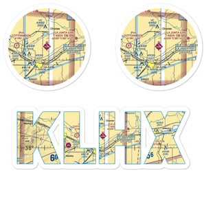 La Junta Municipal Airport (LHX) VFR Sectional Sticker Pack