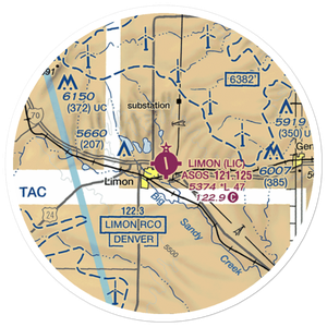 Limon Municipal Airport (LIC) VFR Sectional Sticker (20 mile)