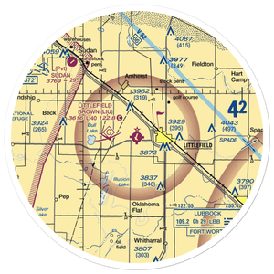 Littlefield Municipal Airport (LIU) VFR Sectional Sticker (30 mile)