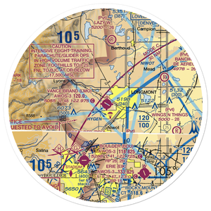Vance Brand Airport (LMO) VFR Sectional Sticker (30 mile)