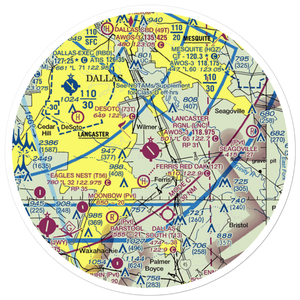 Lancaster Airport (LNC) VFR Sectional Sticker (30 mile)