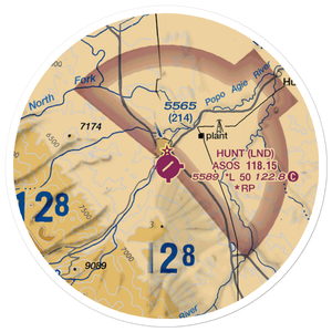 Hunt Field (LND) VFR Sectional Sticker (20 mile)
