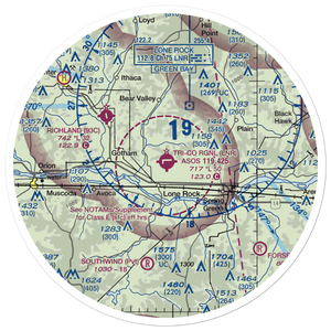 Tri-County Regional Airport (LNR) VFR Sectional Sticker (30 mile)