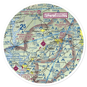 Pickens County Airport (LQK) VFR Sectional Sticker (30 mile)