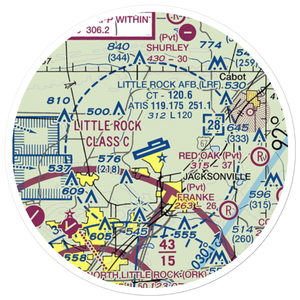 Little Rock Air Force Base (LRF) VFR Sectional Sticker (20 mile)
