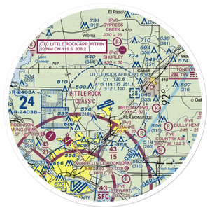 Little Rock Air Force Base (LRF) VFR Sectional Sticker (30 mile)