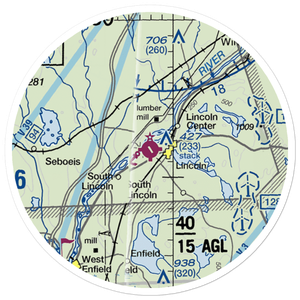 Lincoln Regional Airport (LRG) VFR Sectional Sticker (20 mile)