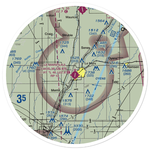 Le Mars Municipal Airport (LRJ) VFR Sectional Sticker (30 mile)