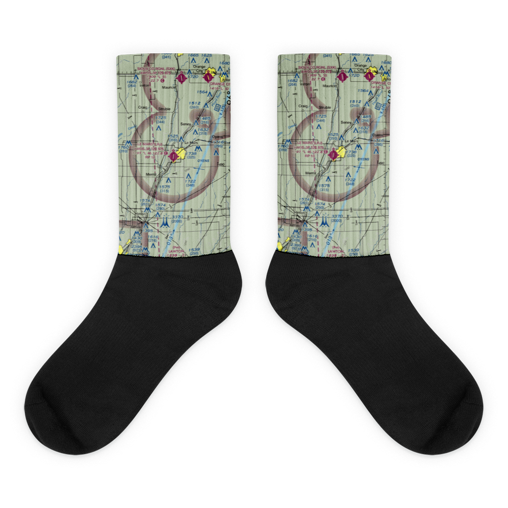 Le Mars Municipal Airport (LRJ) VFR Sectional Socks 
