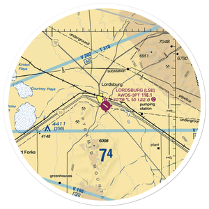 Lordsburg Municipal Airport (LSB) VFR Sectional Sticker (30 mile)