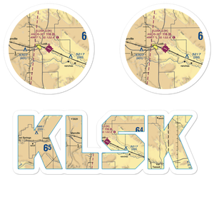 Lusk Municipal Airport (LSK) VFR Sectional Sticker Pack