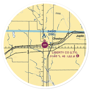 Liberty County Airport (LTY) VFR Sectional Sticker (20 mile)