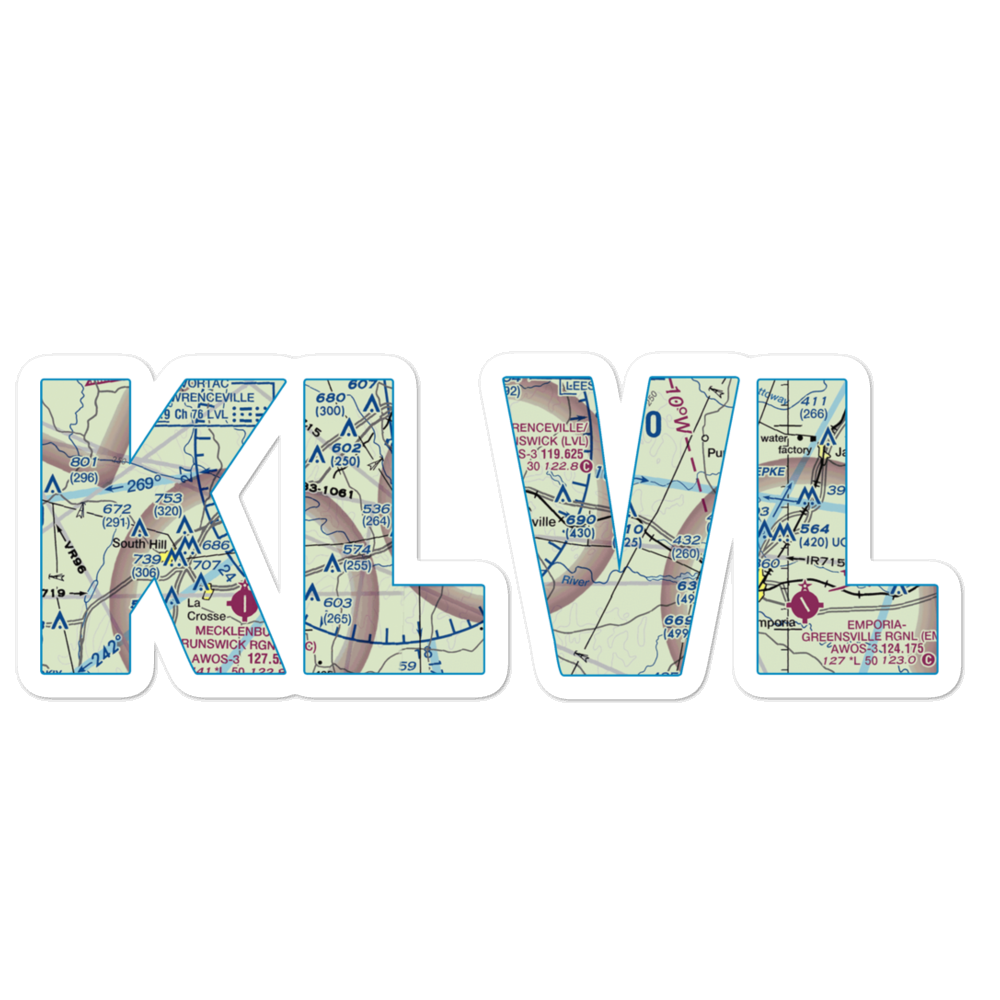 Brunswick Municipal Airport (LVL) VFR Sectional Sticker 