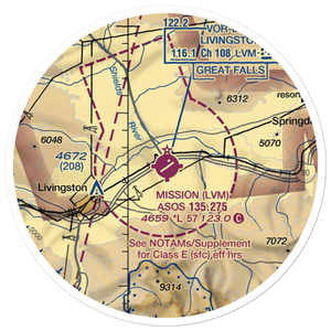 Mission Field (LVM) VFR Sectional Sticker (20 mile)