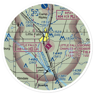 Little Falls-Morrison County-Lindbergh field (LXL) VFR Sectional Sticker (20 mile)