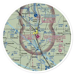 Little Falls-Morrison County-Lindbergh field (LXL) VFR Sectional Sticker (30 mile)